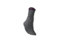 Chaussette grise avec bande violette et logo blanc