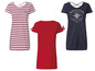 Trois t-shirts: rayé, rouge et bleu marine avec une boussole et l'inscription 'Heart of the Sea'.
