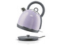 Bouilloire violette Silvercrest avec socle rotatif.