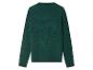 Un pull vert foncé à manches longues.