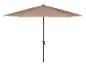 Parasol beige avec mât gris et manivelle