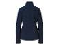 Un sweat-shirt polaire bleu marine pour femme avec un motif en losanges.