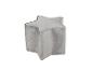 Pouf en velours gris en forme d'étoile
