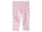 Leggings rayés rouge et blanc pour enfant.
