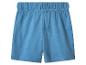 Shorts bleus pour enfants avec taille élastique.