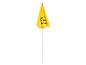 Parasol de plage jaune Lidl avec logo, plié