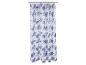Rideau de douche blanc à motif corail bleu