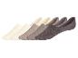 Lot de chaussettes invisibles : beige, gris clair et foncé.