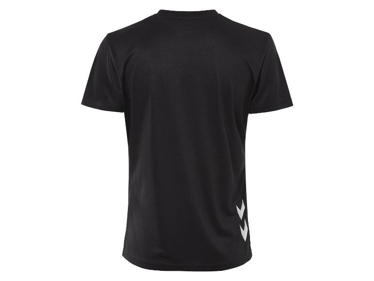 T-shirt noir Hummel avec logo blanc.