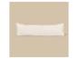 Oreiller de corps beige sur fond beige.