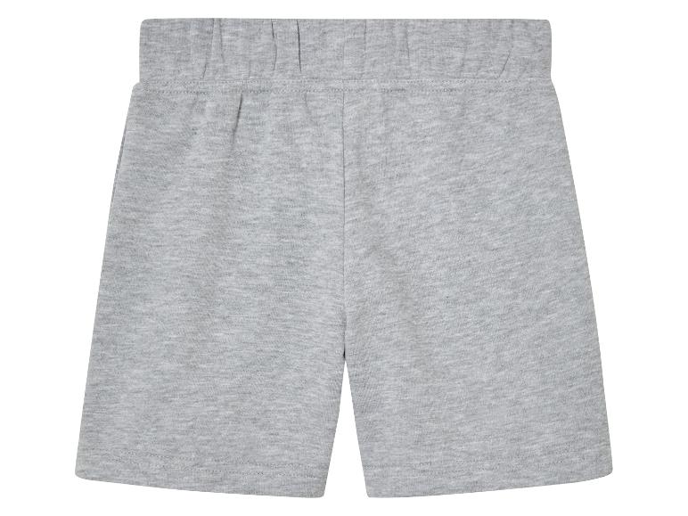 Shorts gris en tissu jersey, vue arrière.