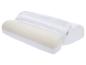 Oreiller cervical en mousse à mémoire de forme blanc avec housse matelassée amovible.