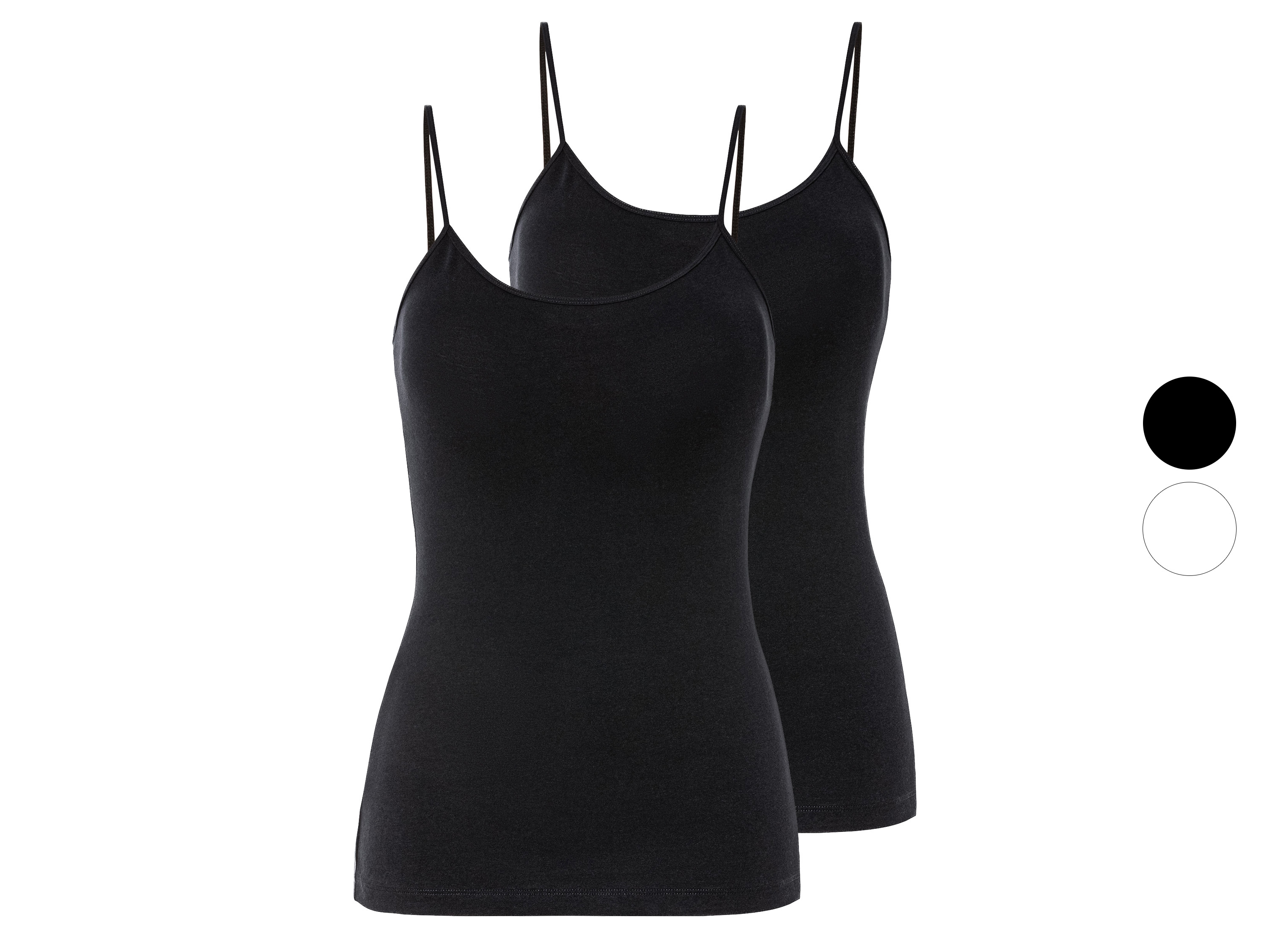 esmara® Lot de 2 débardeurs à fines bretelles femme