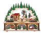 Arche de Noël lumineuse en bois avec décor hivernal et LED