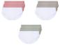 Lots de trois culottes : blanc, rose et gris.
