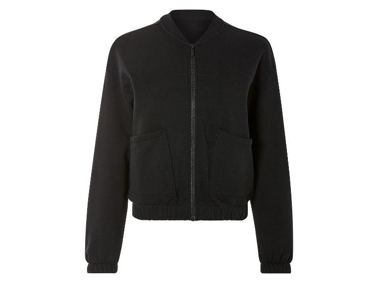 Blouson bomber noir à fermeture éclair