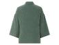 Chemise en gaze de coton vert olive, style ample.