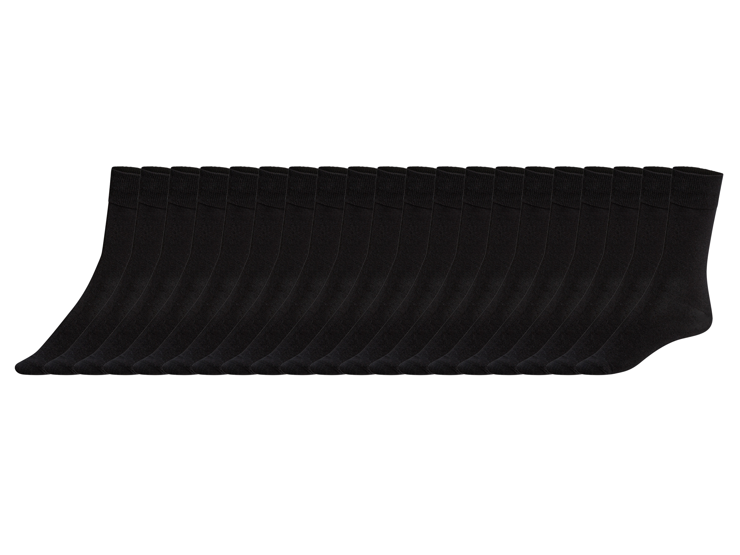 LIVERGY® Lot de 20 paires de chaussettes homme (39-42, noir)