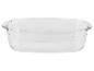 Plat de cuisson rectangulaire en verre transparent