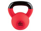 Une kettlebell rouge Crivit de 12 kg pour l'entraînement de force.