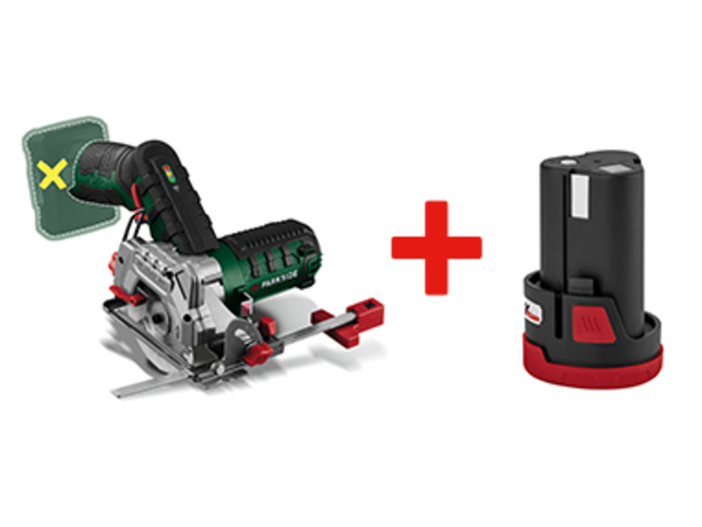 Une scie circulaire Festool avec batterie.