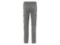 Pantalon cargo gris avec élastique à la taille.