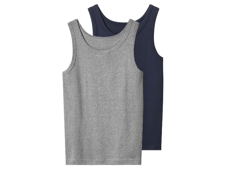 Deux débardeurs pour hommes, un gris et un bleu marine