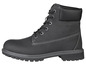 Une paire de bottes noires à lacets.