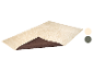 Tapis beige à motif ondulé et base antidérapante, avec échantillons de couleurs