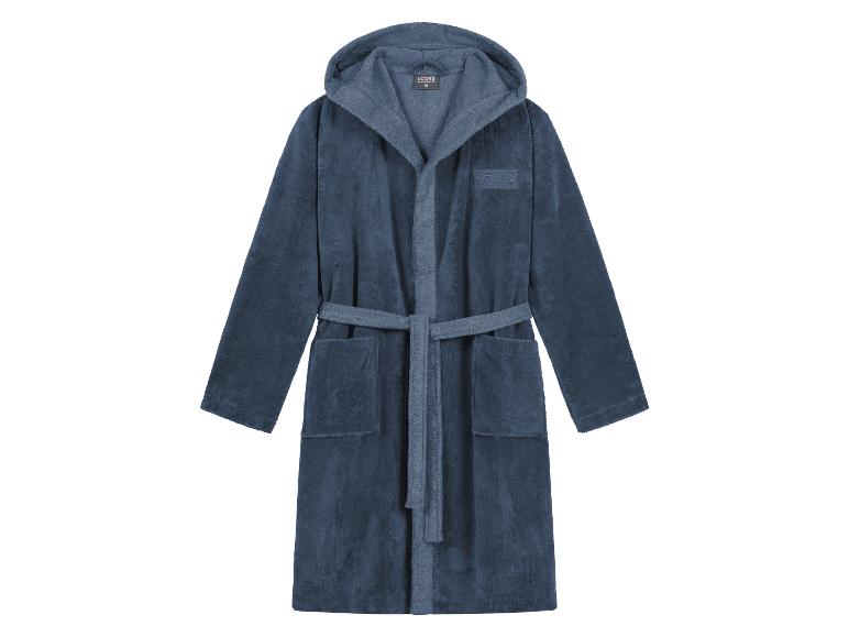 Peignoir en éponge bleu marine à capuche L.O.O.K.S.