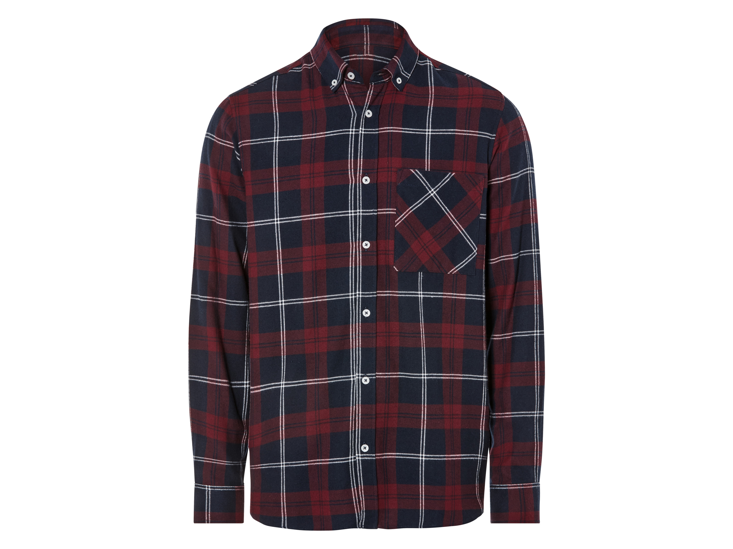 LIVERGY® Chemise en flanelle homme (L, rouge/bleu)