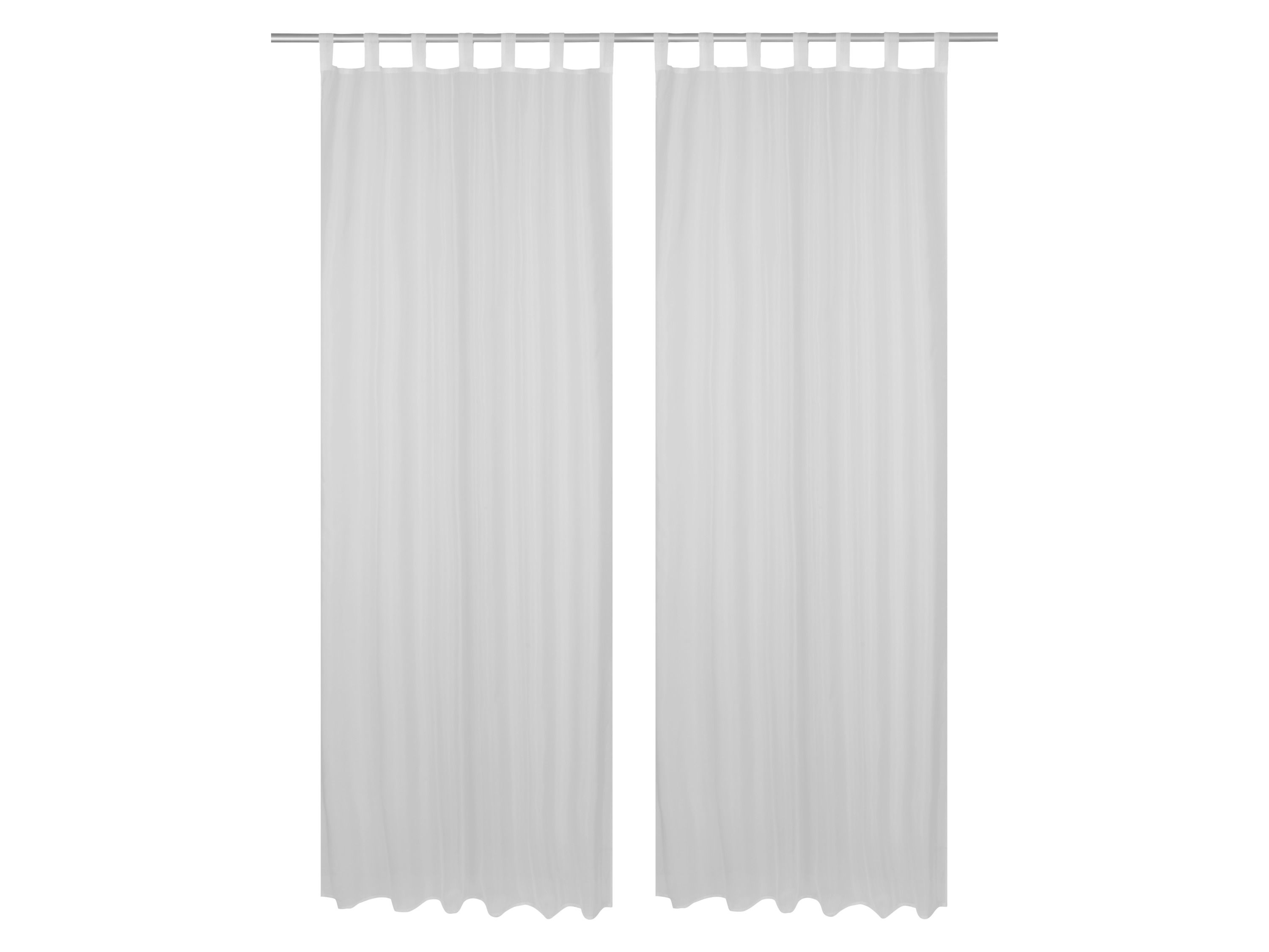 LIVARNO home Lot de 2 rideaux, 135 x 254 cm (blanc)