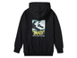 Sweat-shirt à capuche noir avec imprimé skate