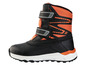 Une botte d'hiver noire et orange