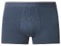 Caleçon boxer homme bleu foncé avec une bande blanche à la taille.