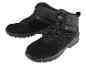 Deux paires de chaussures de travail en cuir noir à lacets.