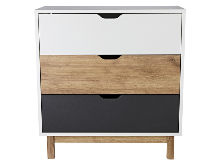 Aller en mode plein écran : LIVARNO home Commode avec 3 tiroirs, 80 x 35 x 85 cm - Image 4