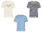 T-shirts imprimés : modèle rayé Capri,  'la dolce vita' et t-shirt bleu clair.