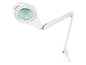 Une loupe LED blanche avec un bras flexible.