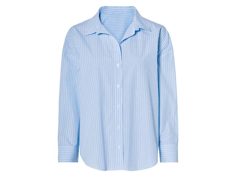 Chemise rayée bleu clair pour femme.