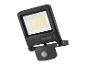 Projecteur LED noir avec détecteur de mouvement et support réglable