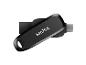 Clé USB noire avec un design pivotant et un connecteur USB-C.