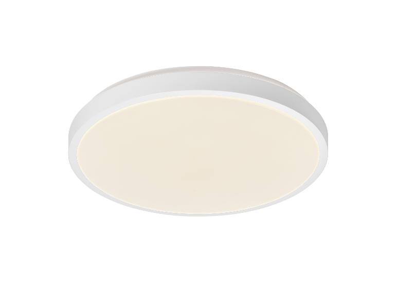 Plafonnier rond blanc avec lumière chaude