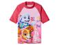 T-shirt de bain rose pour enfants avec personnages de dessins animés et le texte 'BEACH time'.