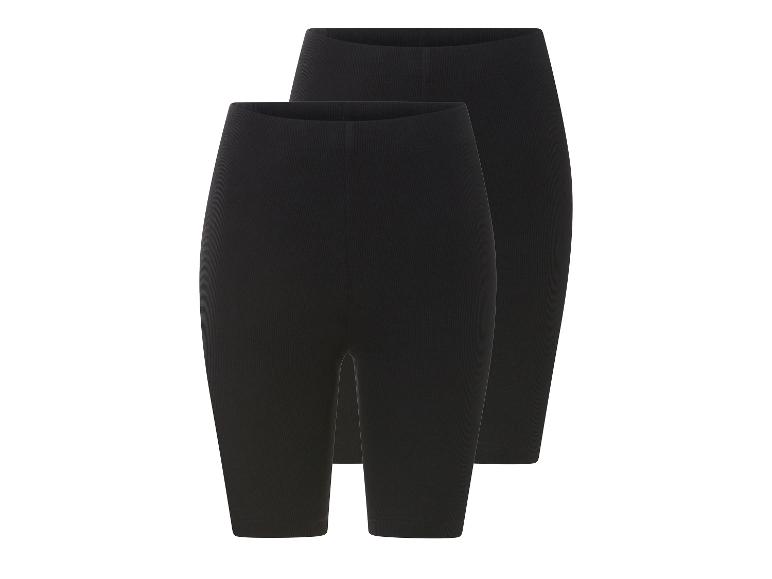 Deux shorts cycliste noirs côtelés.