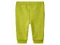 Pantalon de bébé vert lime avec taille élastique et poignets.