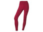 Leggings rouges avec des poches, parfaites pour le sport.