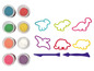 Pâte à modeler Play-Doh avec des emporte-pièces dinosaures et des outils.