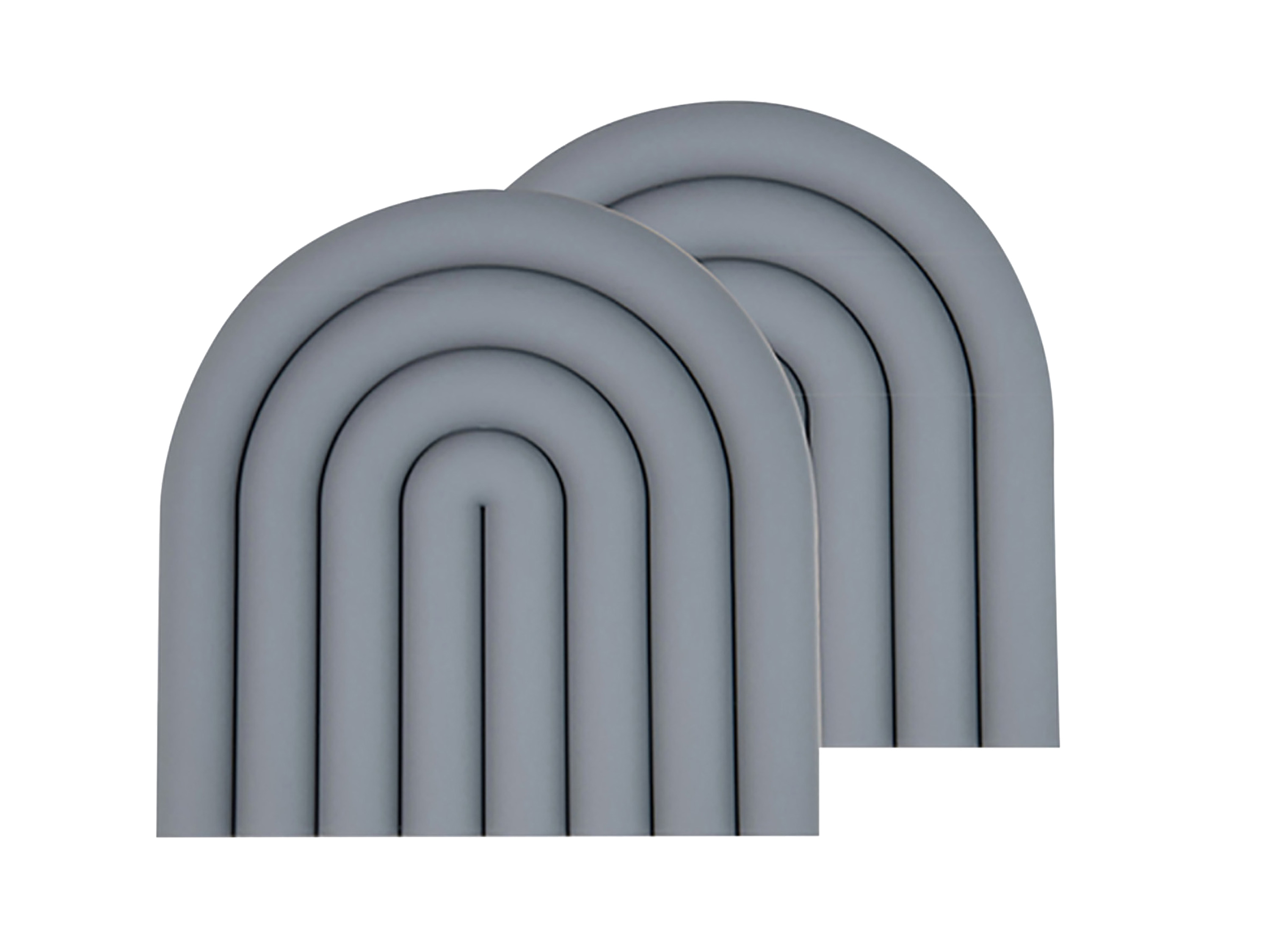 Masterpro Lot de 2 dessous de plat en silicone (anthracite)