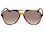 Lunettes de soleil aviateur marron écaille de tortue avec verres dégradés.